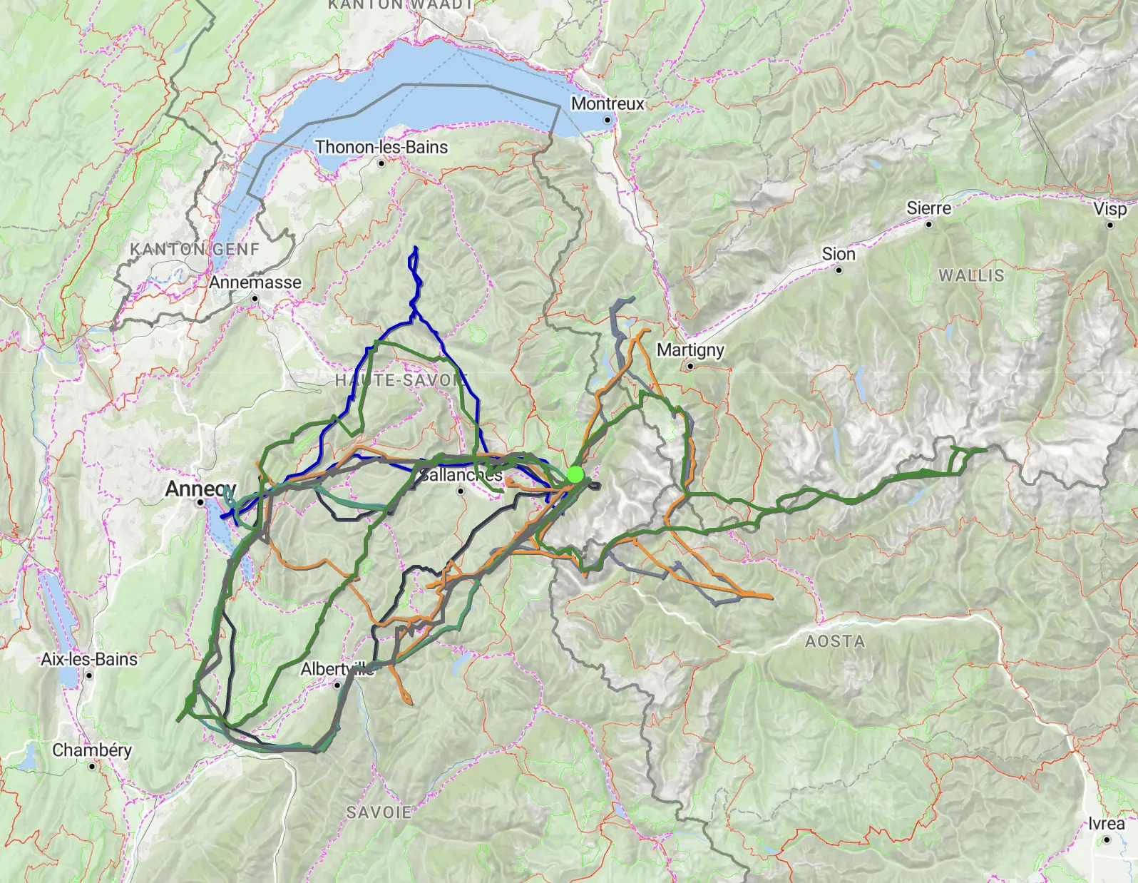 Carte des vols
